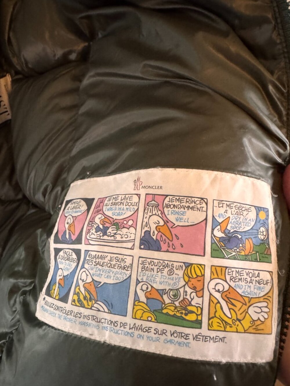 Ski!  Moncler “Bady” Nylon Laqué Puffer Jacket — Olive - Picture 7 of 9